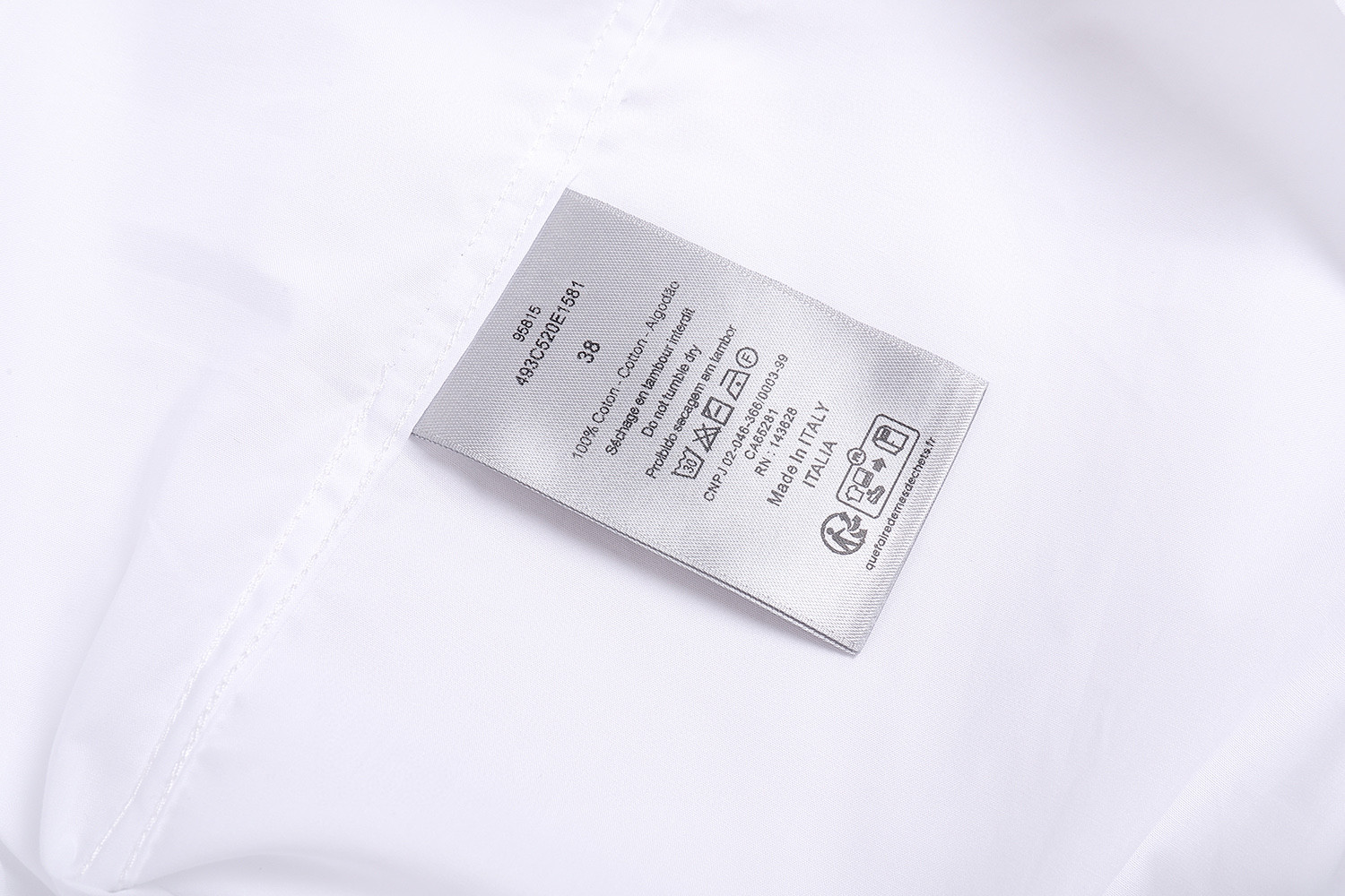 DIOR 迪奥 府绸小标衬衫 外套 长袖 白色 A5 493C520E1581-C000