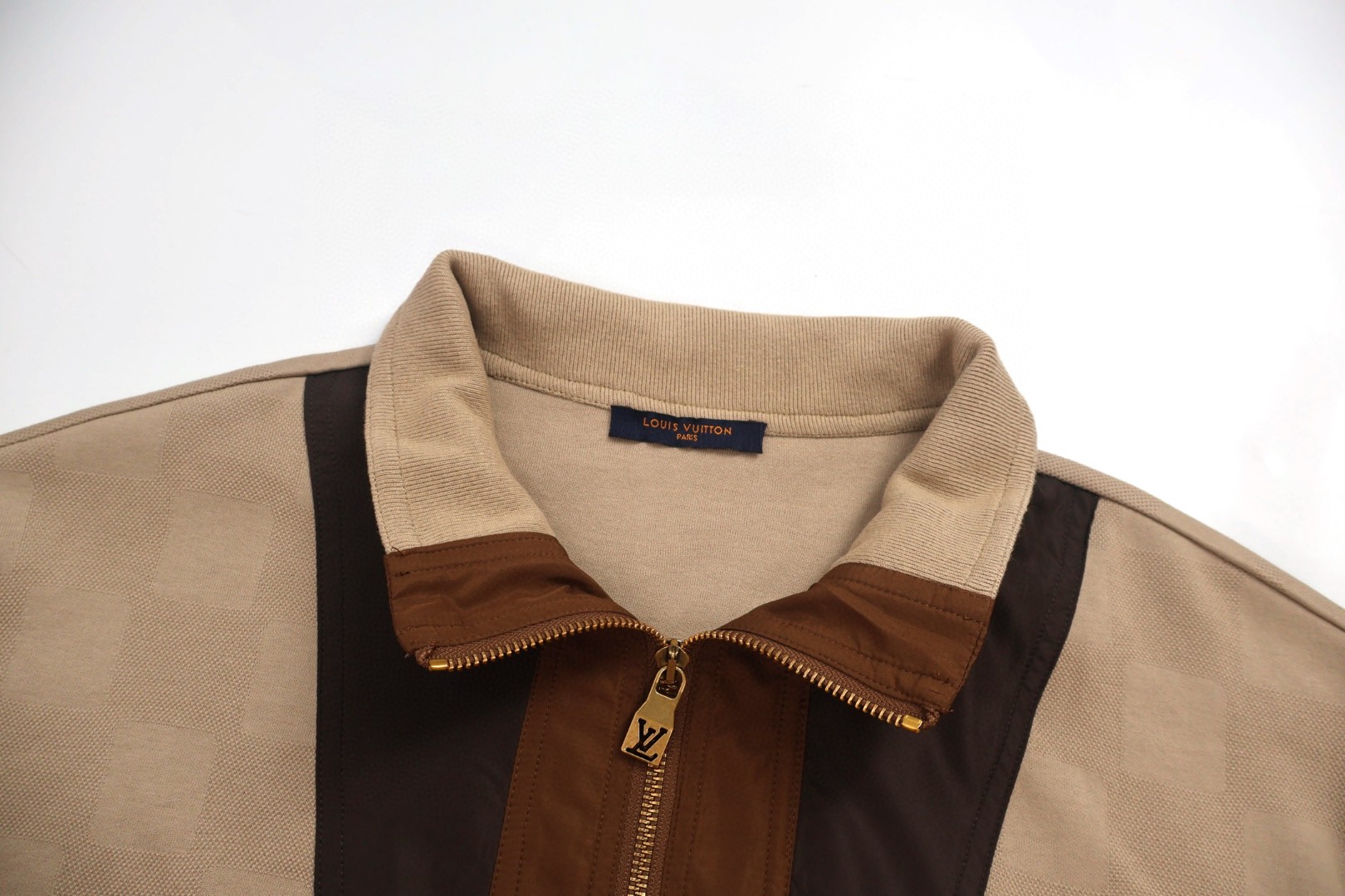 LOUIS VUITTON 路易威登 Nigo联名款 棋盘格半拉链撞色卫衣 夹克 外套 B0 1AIMK0