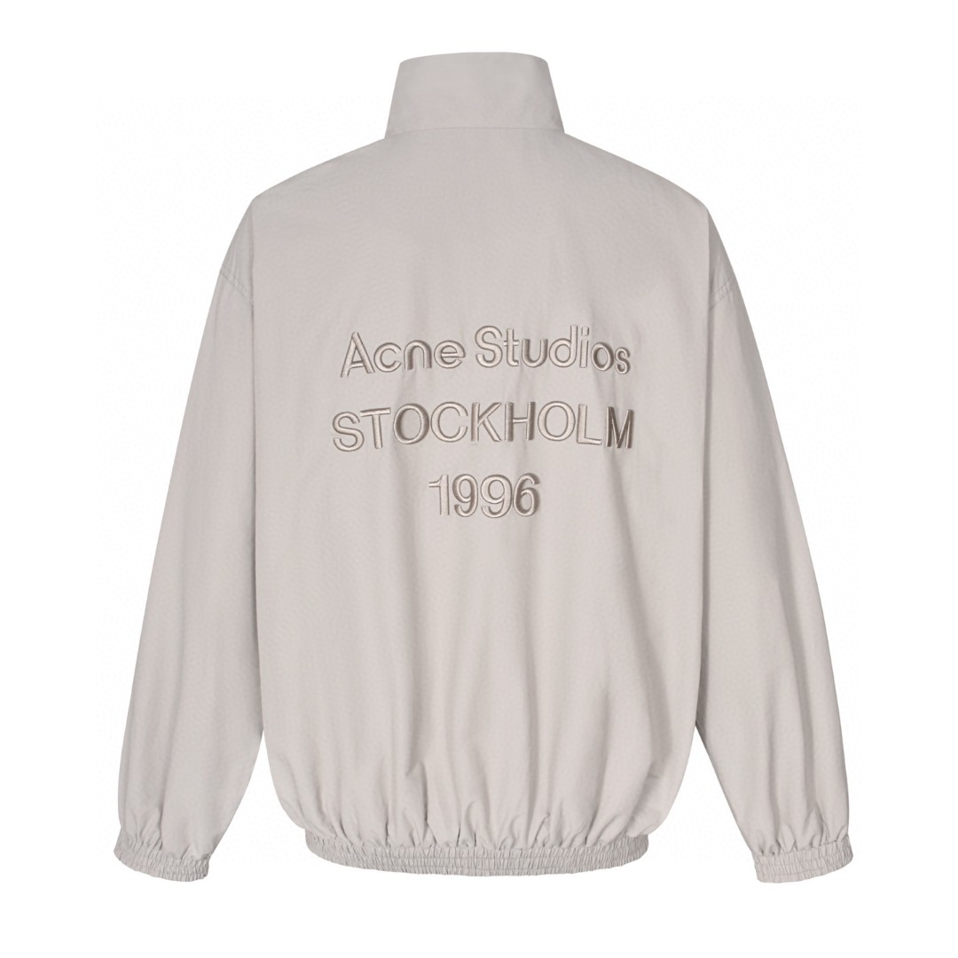 Acne Studios 1996 刺绣风衣外套 夹克 长袖 灰色 C0 B90800-902