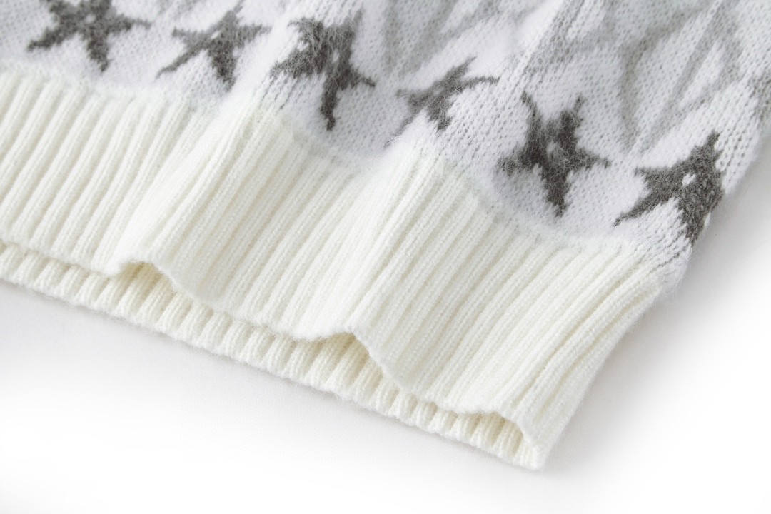 DIOR 迪奥 星星针织羊毛毛衣 长袖 秋冬款 灰色 B0 413M638AT778-C088