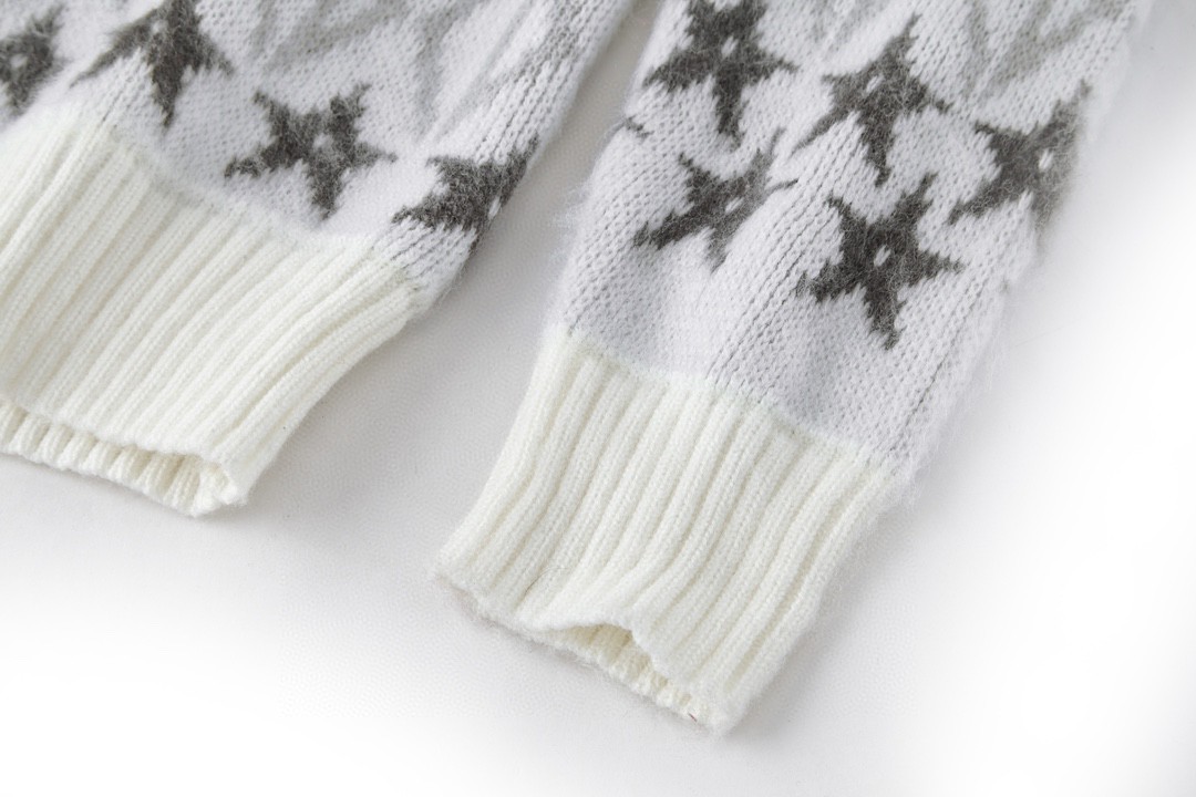 DIOR 迪奥 星星针织羊毛毛衣 长袖 秋冬款 灰色 B0 413M638AT778-C088