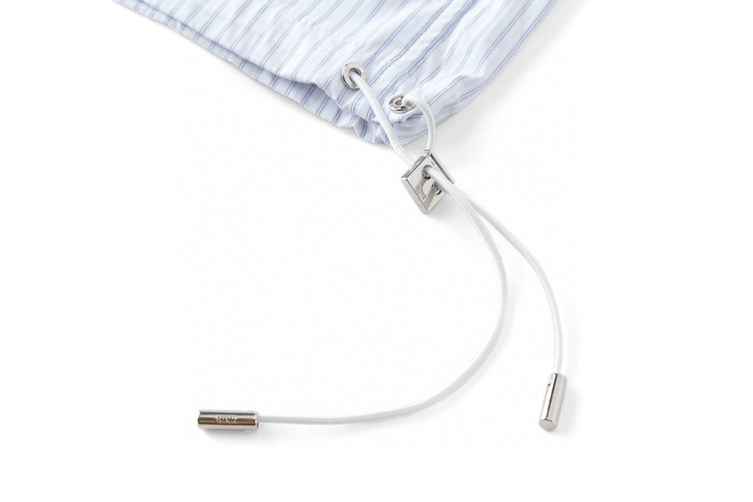 DIOR 迪奥 条纹拼接拉链衬衫 防晒衣 外套 长袖 白蓝 B0 413C507A5980-C075-B0