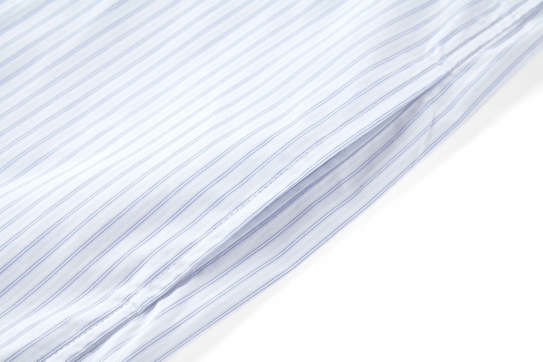 DIOR 迪奥 条纹拼接拉链衬衫 防晒衣 外套 长袖 白蓝 B0 413C507A5980-C075-B0