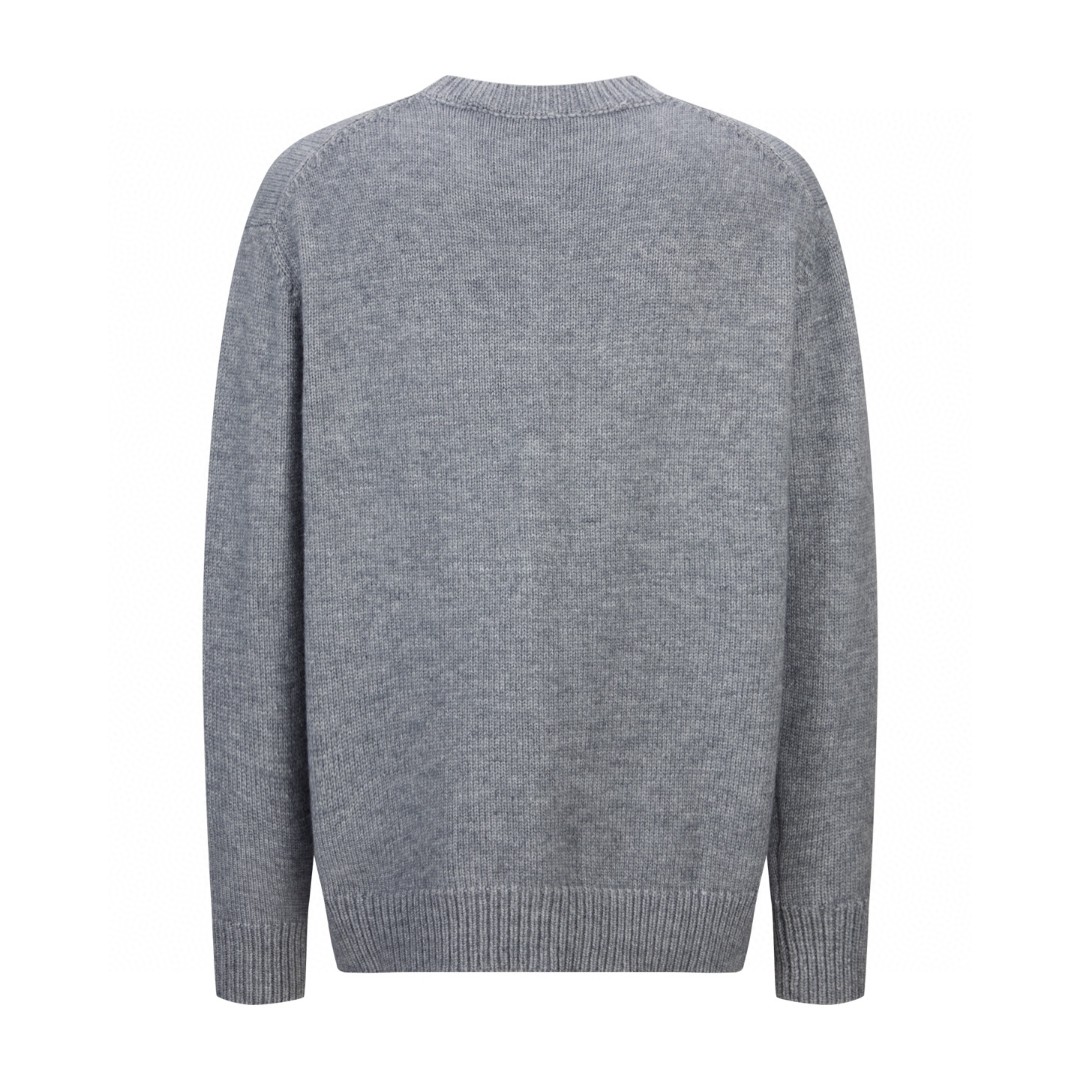 Burberry 巴宝莉 战马提花圆领毛衣 针织衫 长袖 白色 黑色 灰色 B0 81030451