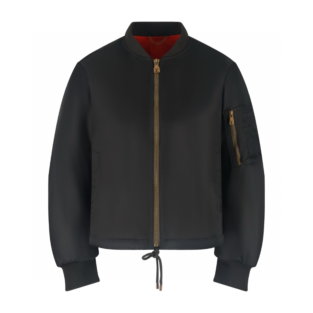 LOUIS VUITTON 路易威登 走秀飞行棉服外套 夹克 保暖 黑色 C0 1AIMS4