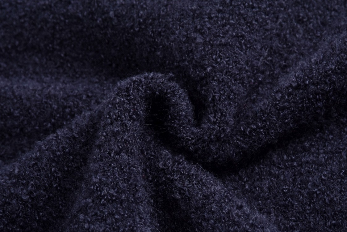 MIU MIU 缪缪 小刺绣logo羊毛圆领毛衣 长袖 深蓝色 B0