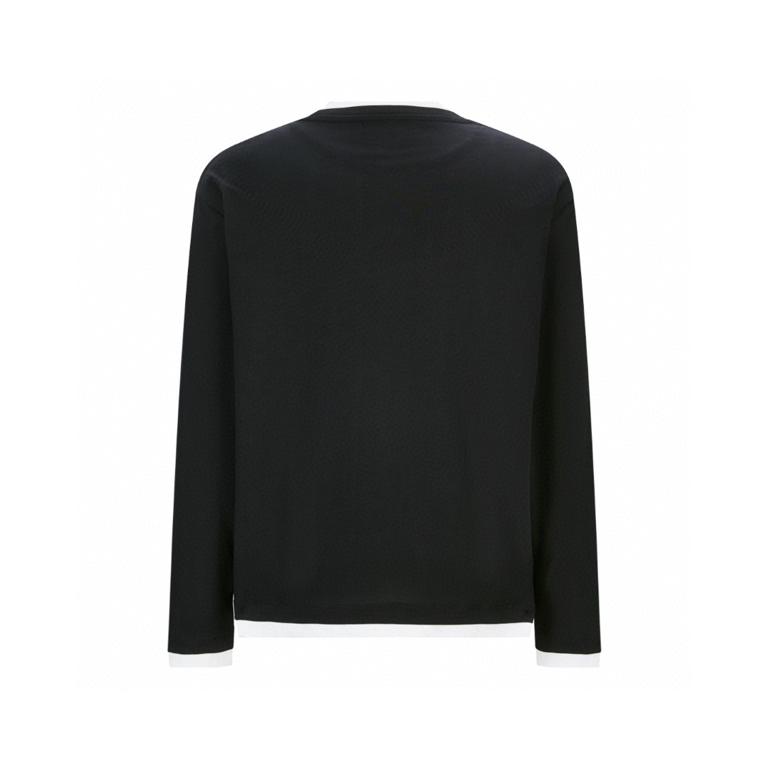 PRADA 普拉达 布标假两件T恤 打底衫 长袖 黑色 A5 UJL73B-11CD-F0967-S-WMO