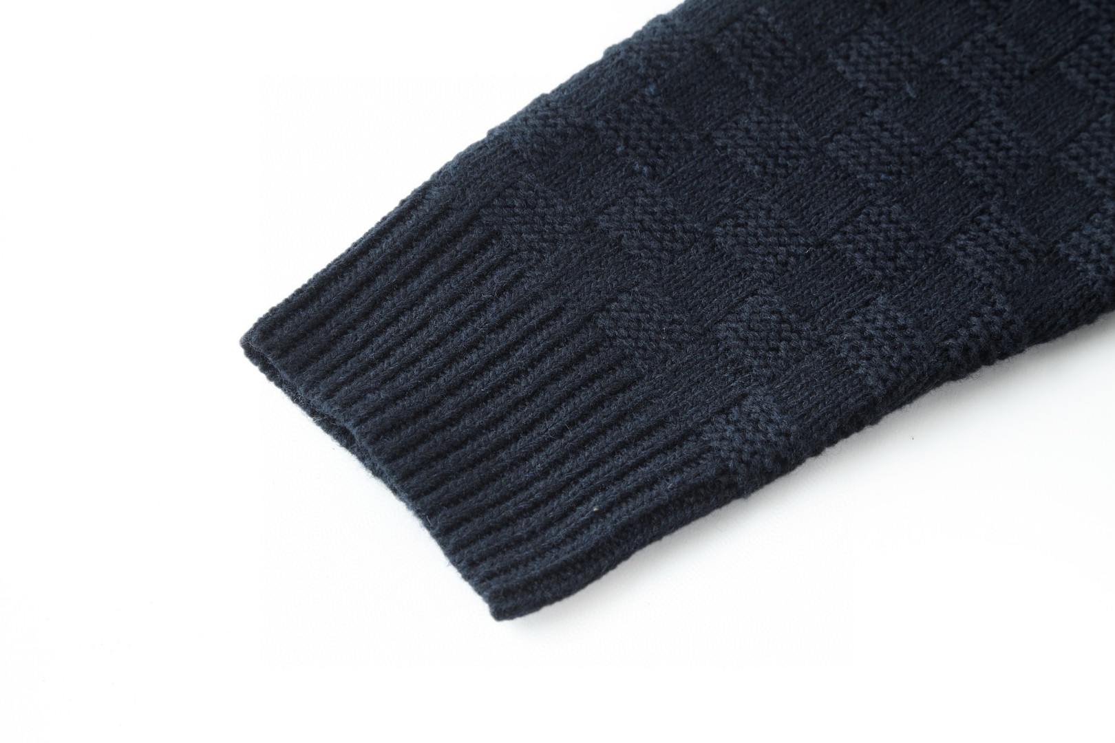 LOUIS VUITTON 路易威登 棋盘格半拉链羊毛毛衣 外套 藏蓝色 B0 1AIHNC