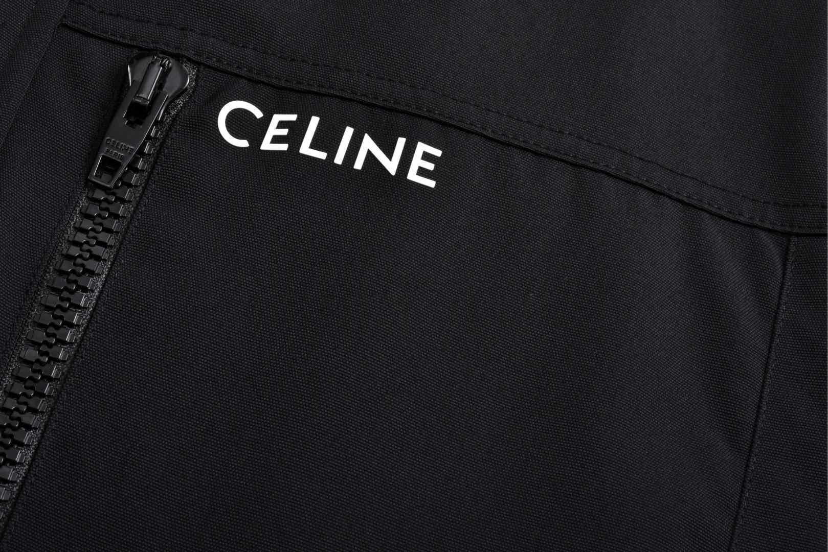 CELINE 赛琳 滑雪夹棉拉链外套 夹克 长袖 黑色 D0 RV0070339-38NO