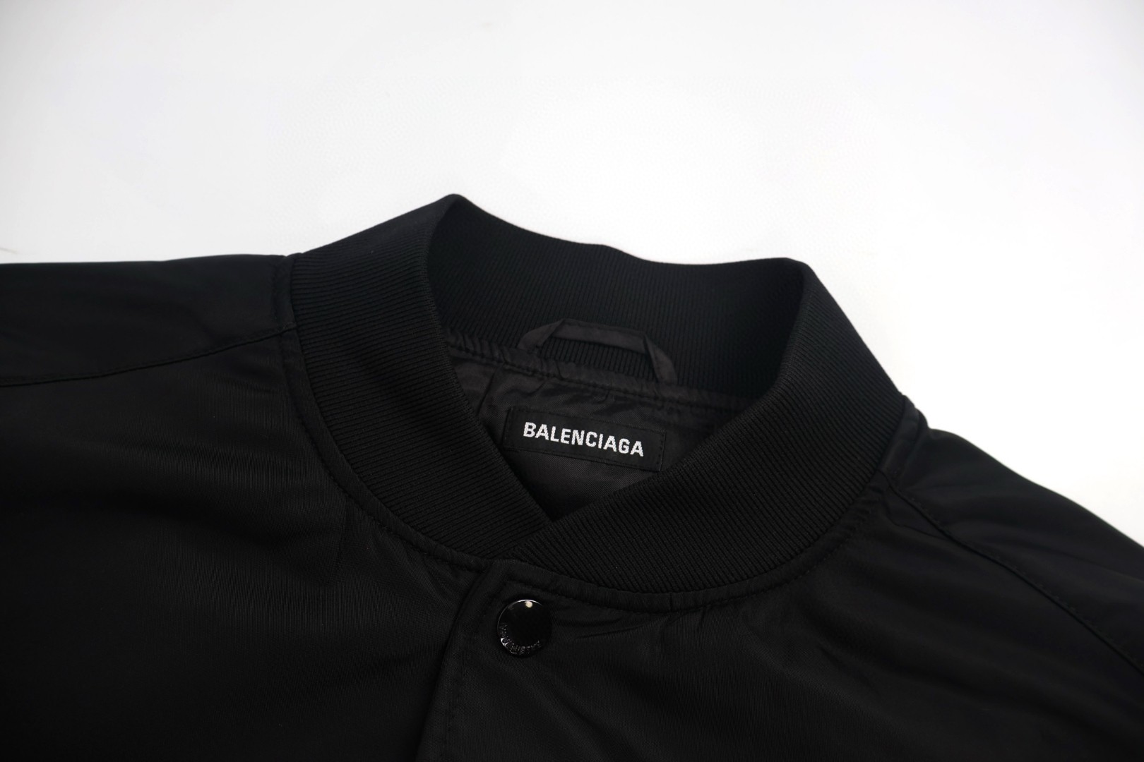 Balenciaga 巴黎世家 白刺绣飞行棉服 夹克 棒球服 外套 长袖 秋冬 黑色 C0