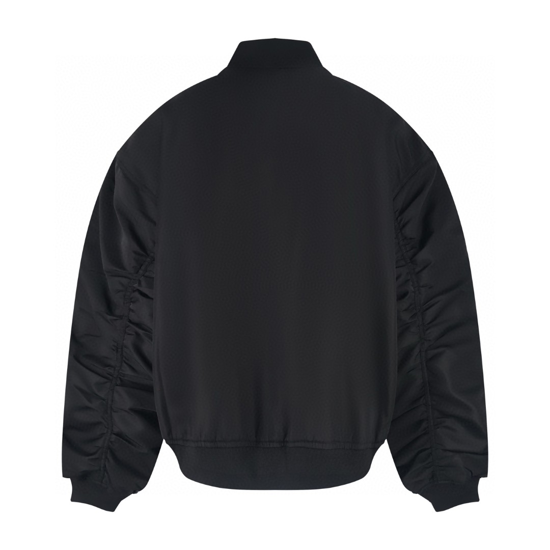 Balenciaga 巴黎世家 白刺绣飞行棉服 夹克 棒球服 外套 长袖 秋冬 黑色 C0