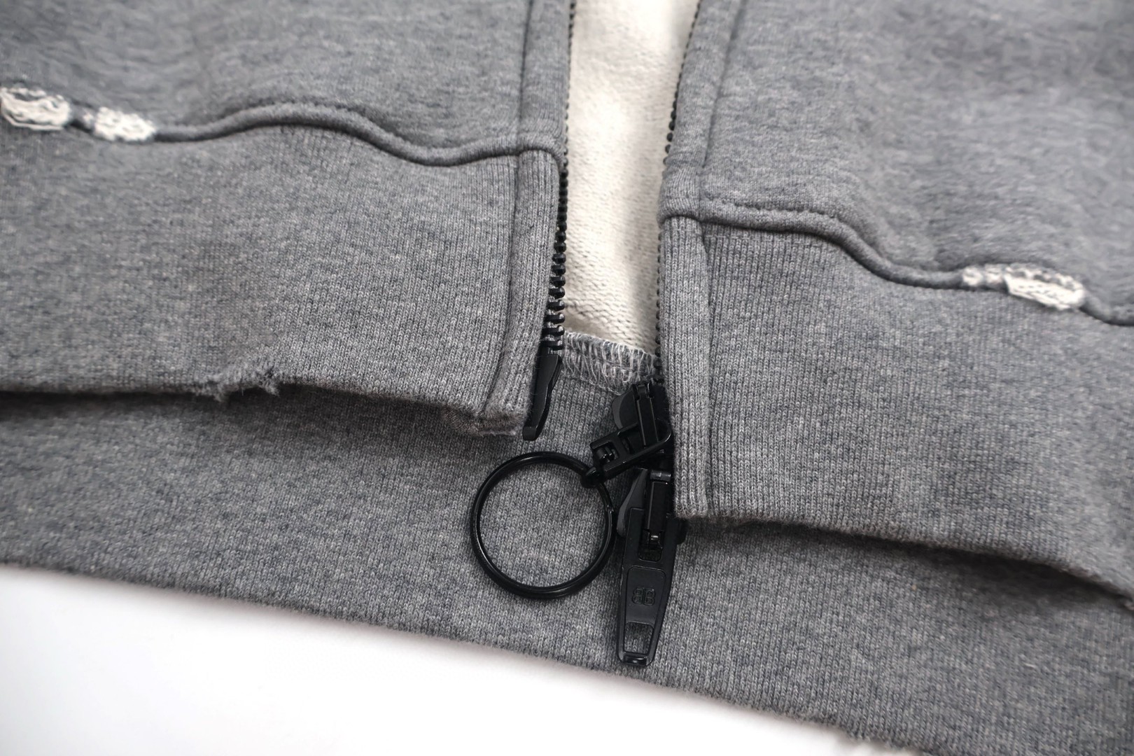 Balenciaga 巴黎世家 毛领拉链帽衫 卫衣 外套 长袖 灰色 C0 850330TTVB51035