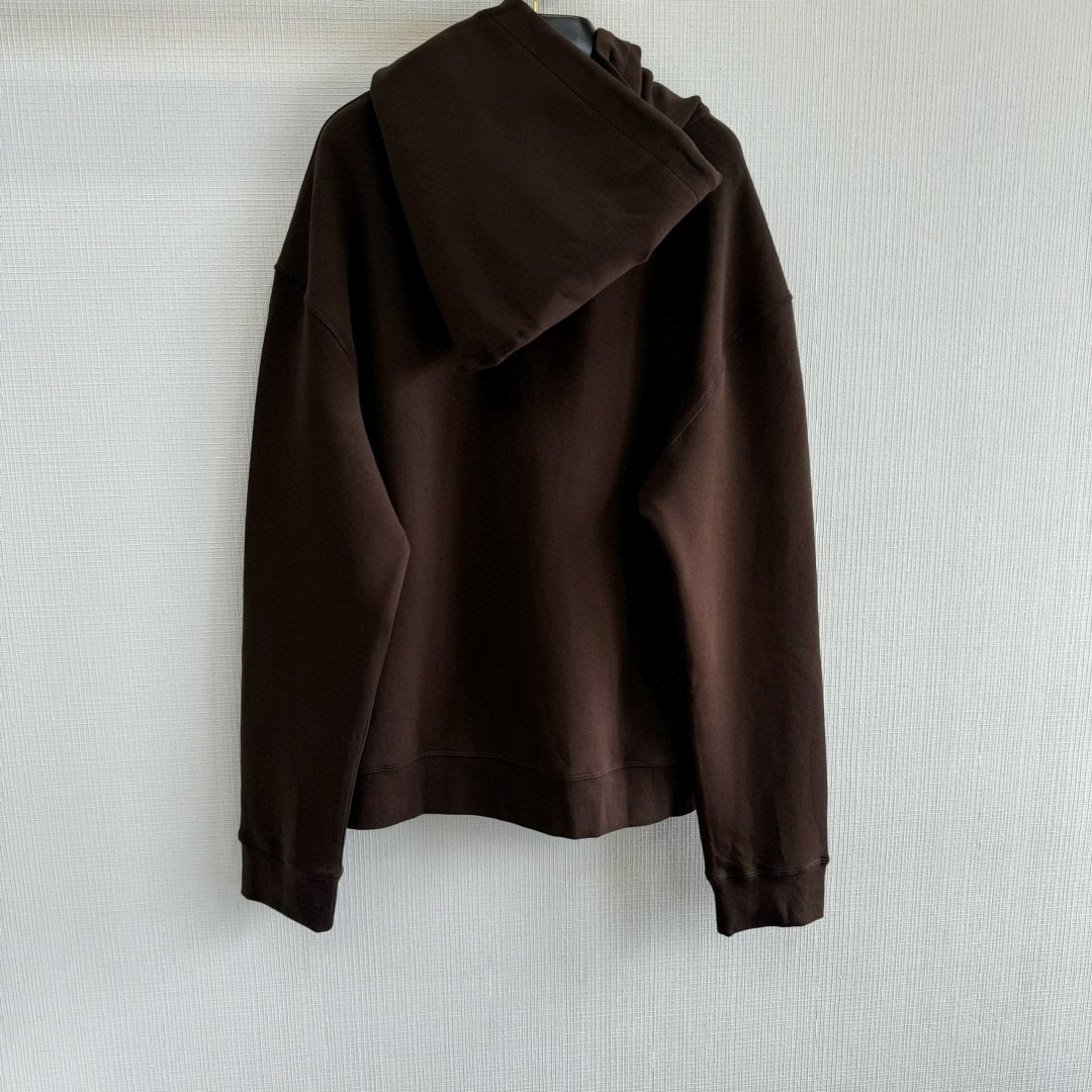 LOUIS VUITTON 路易威登 LV 太阳花挂饰连帽卫衣 圆领 长袖 褐色 1AFWVV