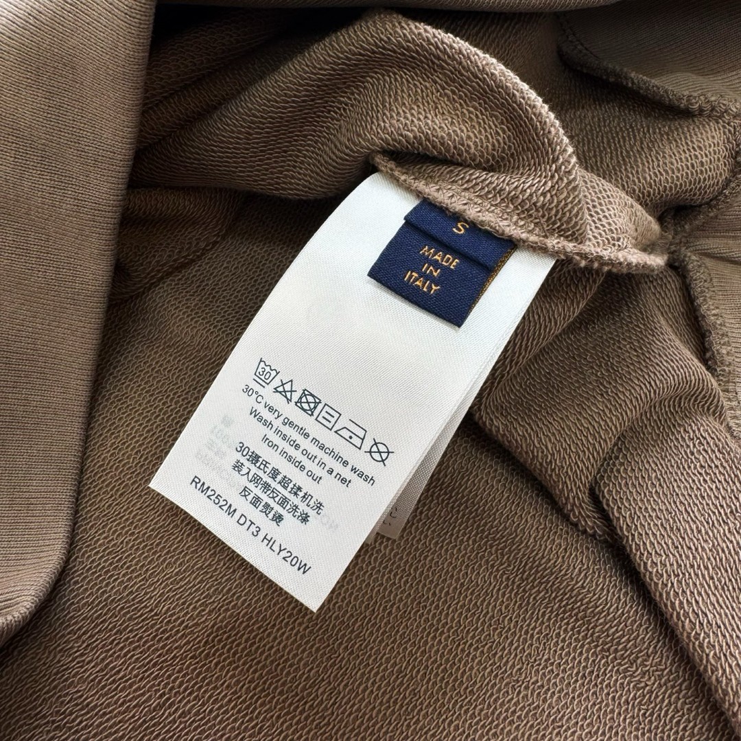 LOUIS VUITTON 路易威登 字母刺绣圆领卫衣 外套 褐色 B0 1AHEFS