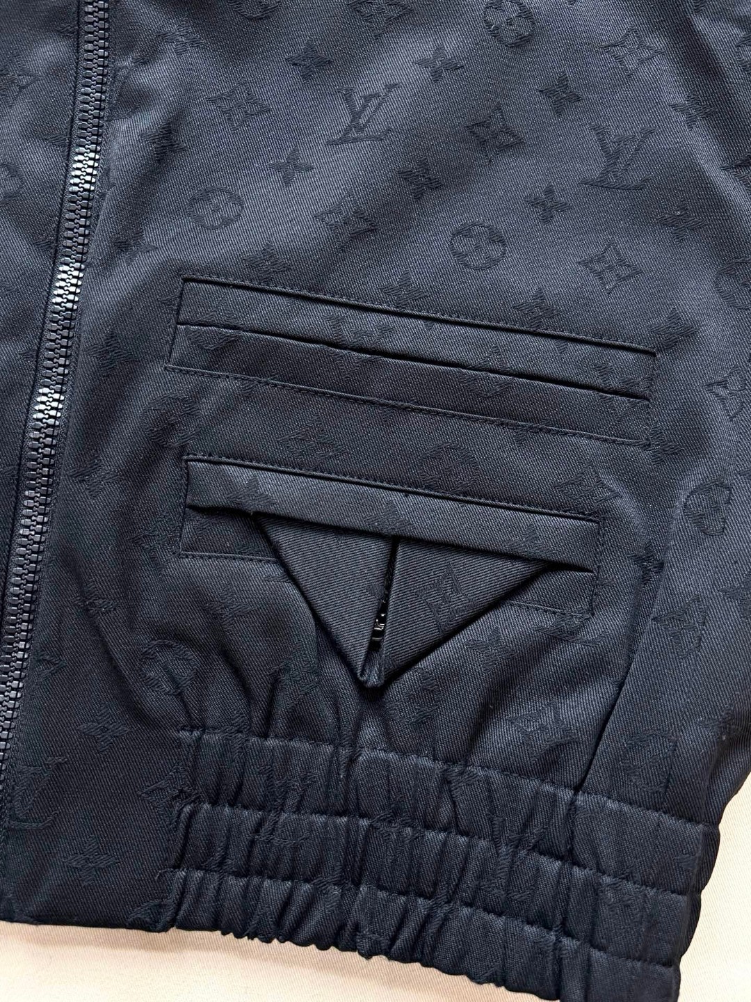 LOUIS VUITTON 路易威登 满印提花夹克小西服 外套 黑色 C0 1AFVVA