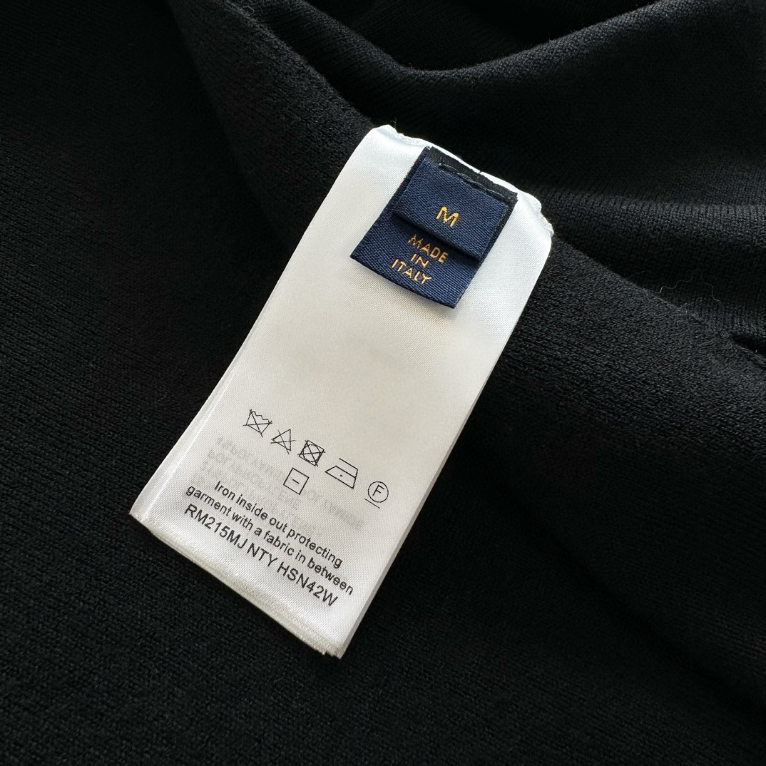 LOUIS VUITTON 路易威登 压花毛织拉链外套 毛衣 针织衫 黑色 C0