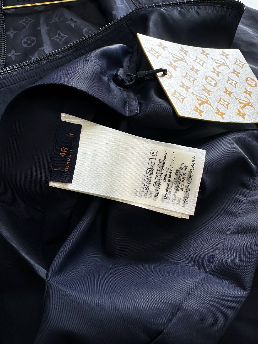 LOUIS VUITTON 路易威登 双面满印拉链外套 夹克 长袖 蓝色 C0 1AAT31