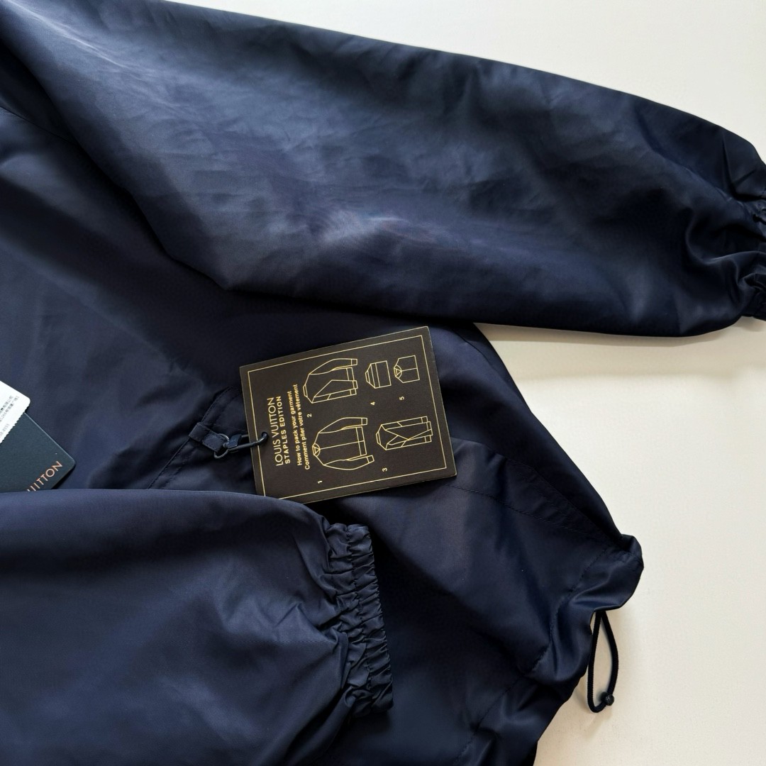 LOUIS VUITTON 路易威登 双面满印拉链外套 夹克 长袖 蓝色 C0 1AAT31