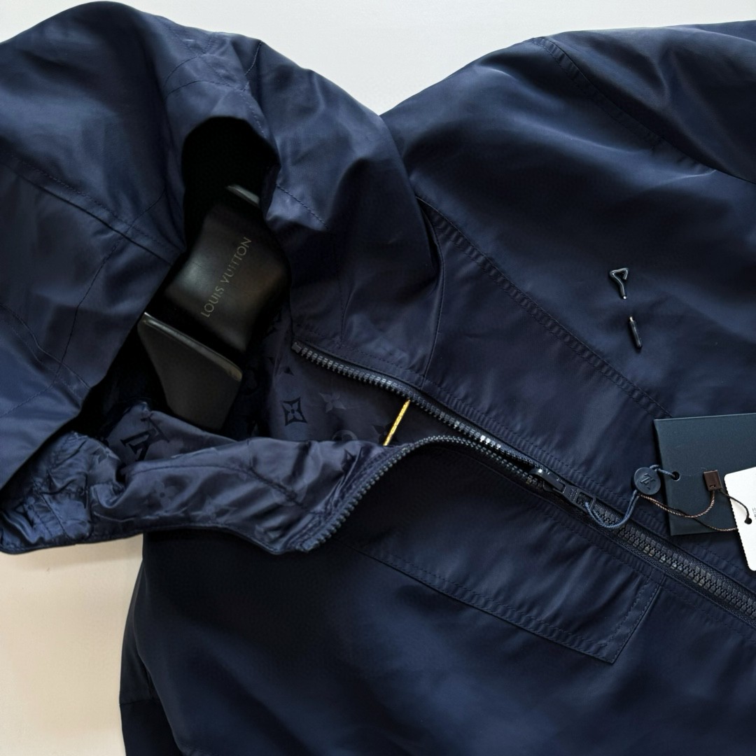 LOUIS VUITTON 路易威登 双面满印拉链外套 夹克 长袖 蓝色 C0 1AAT31