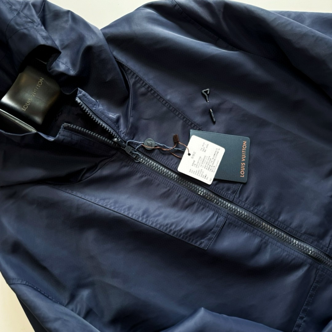 LOUIS VUITTON 路易威登 双面满印拉链外套 夹克 长袖 蓝色 C0 1AAT31