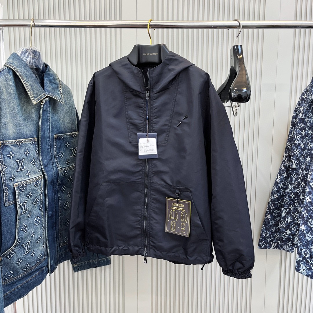 LOUIS VUITTON 路易威登 双面满印拉链外套 夹克 长袖 黑色 C0 