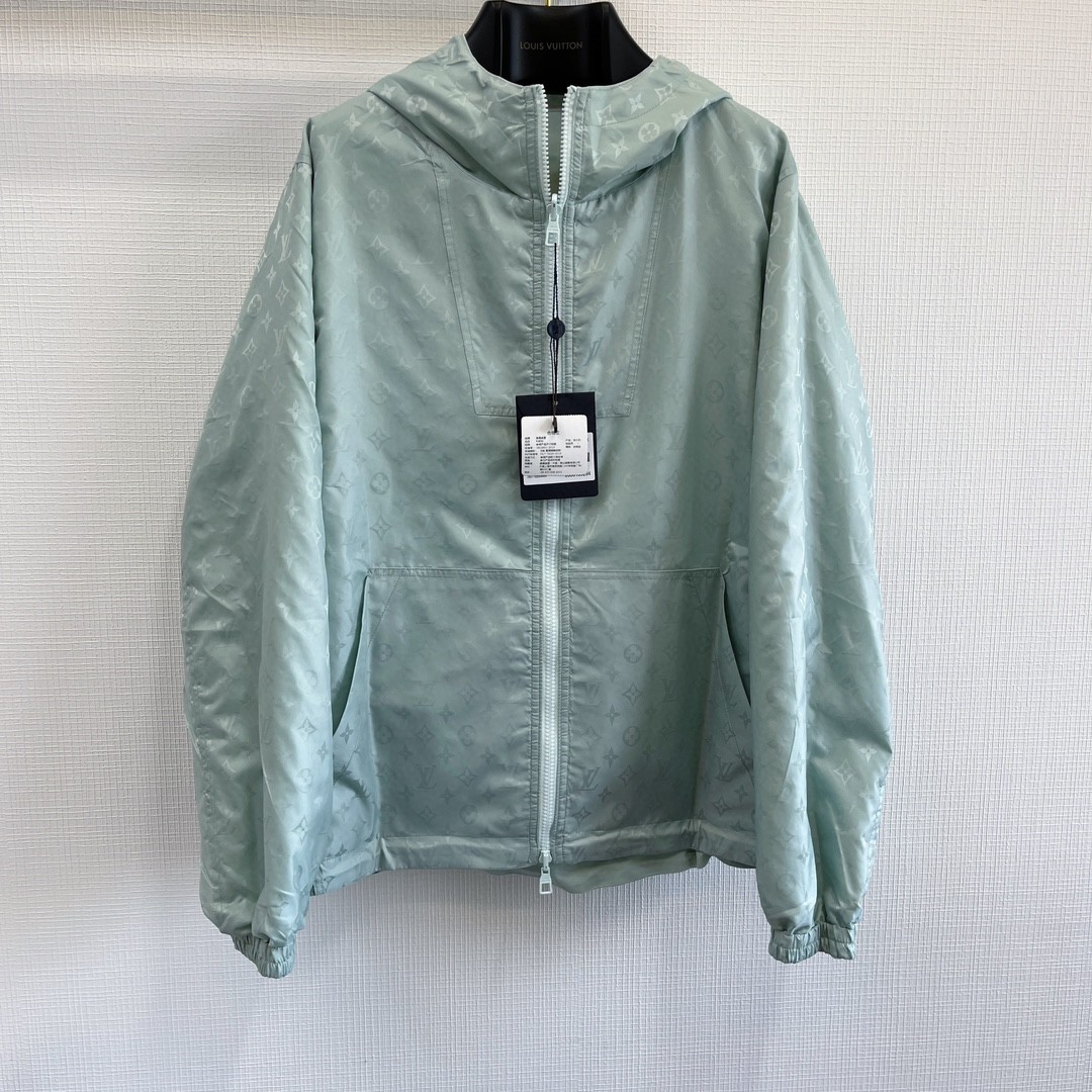 LOUIS VUITTON 路易威登 双面满印拉链外套 夹克 长袖 蓝色 C0 1AAT37