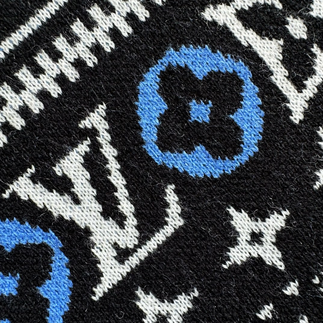 LOUIS VUITTON 路易威登 SKI系列 三花套头毛衣 针织衫 外套 长袖 黑色 B5 1AGJUD