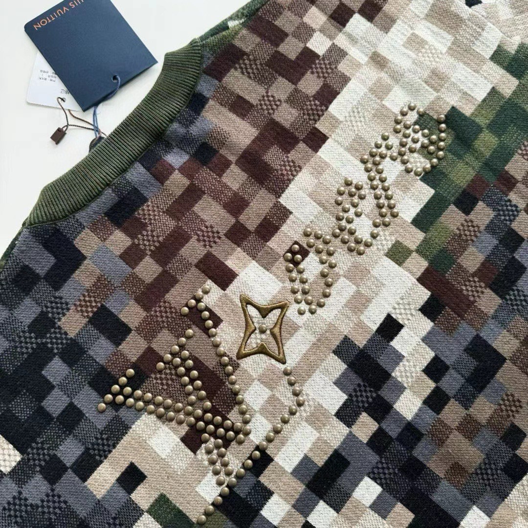 LOUIS VUITTON 路易威登 迷彩damier套头毛衣 针织衫 外套 长袖 C0 1AFIVT