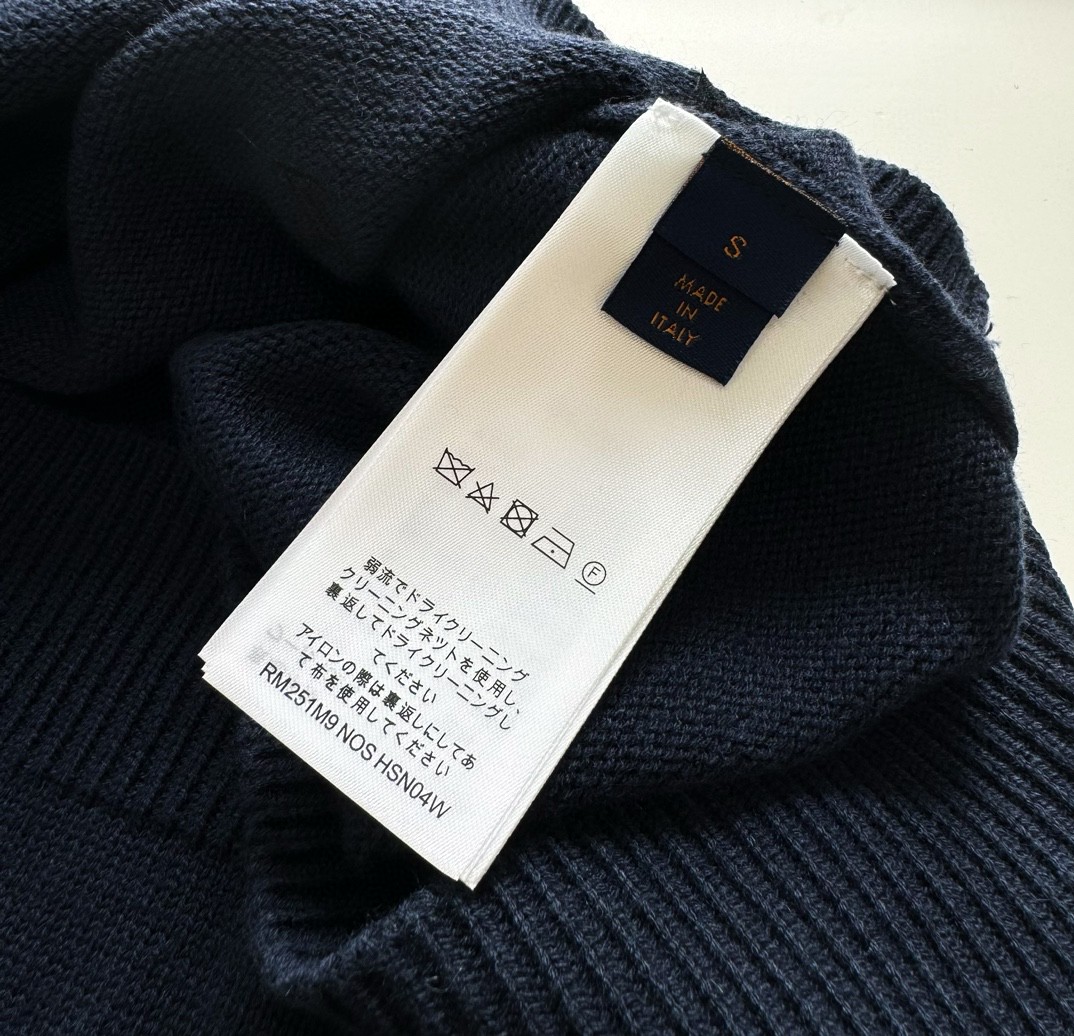 LOUIS VUITTON 路易威登 满福绣花套头毛衣 针织衫 外套 长袖 蓝色 C0