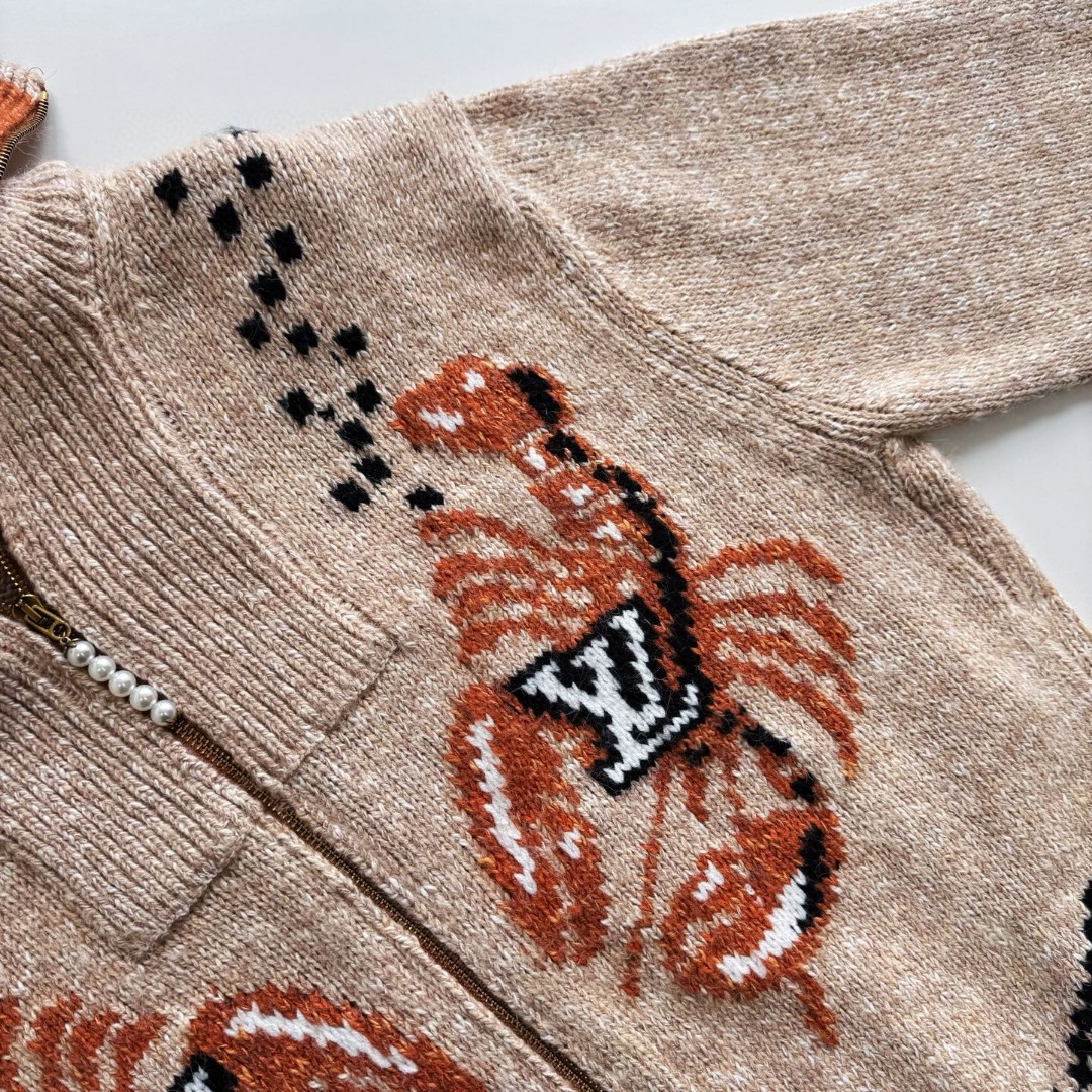 LOUIS VUITTON 路易威登 Nigo 联名款 龙虾拉链毛衣 针织衫 外套 长袖 C0 1AIM56
