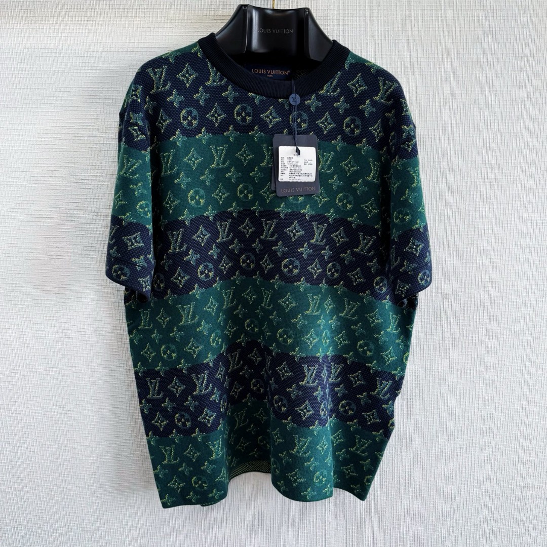 LOUIS VUITTON 路易威登 Monogram针织T恤 短袖 绿色 B0 1AIJZU
