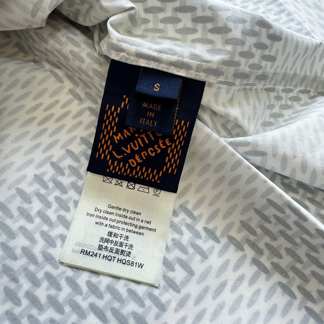 LOUIS VUITTON 路易威登 Monogram 棋盘格印花衬衫 外套 长袖 灰色 B0 1AFJDD