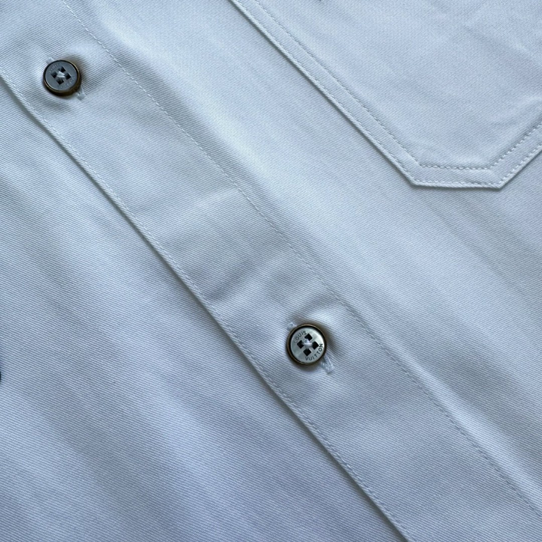 LOUIS VUITTON 路易威登 Nigo 联名款 樱花刺绣衬衫 短袖 白色 A5 1AIMI9