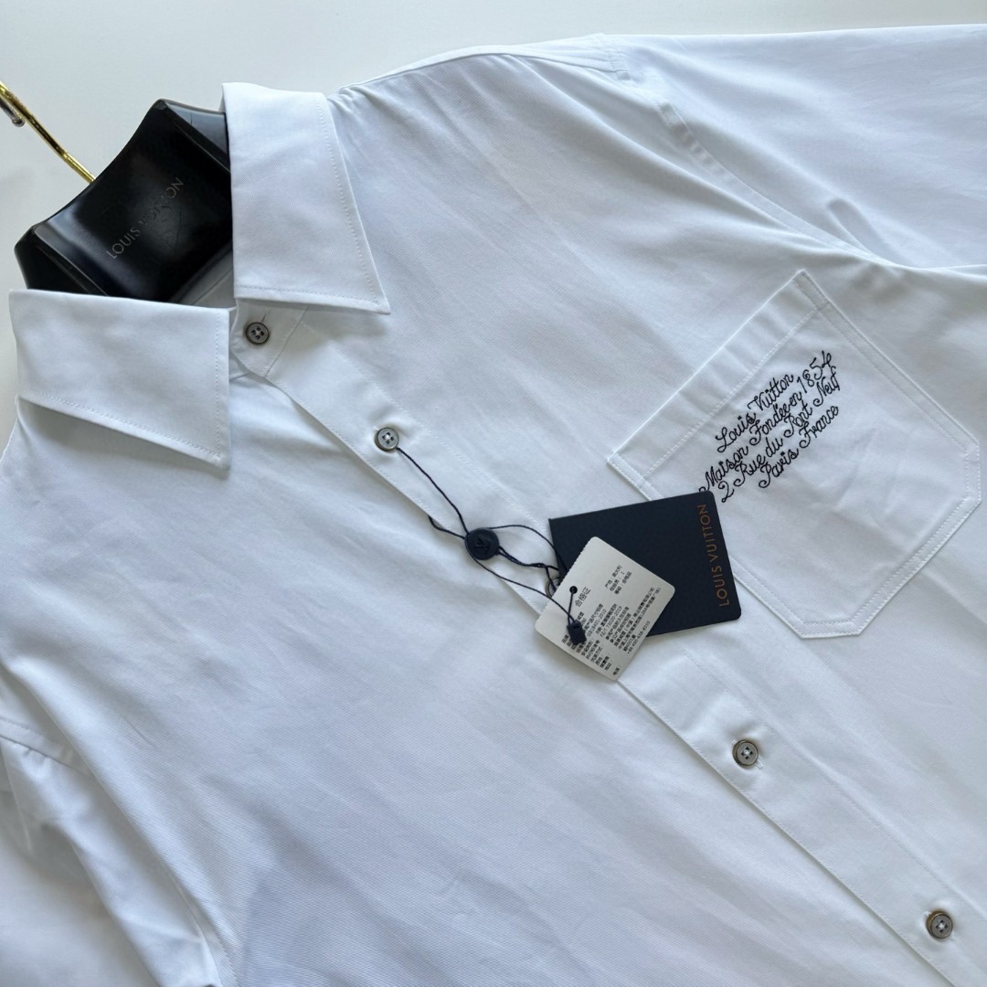LOUIS VUITTON 路易威登 Nigo 联名款 樱花刺绣衬衫 短袖 白色 A5 1AIMI9