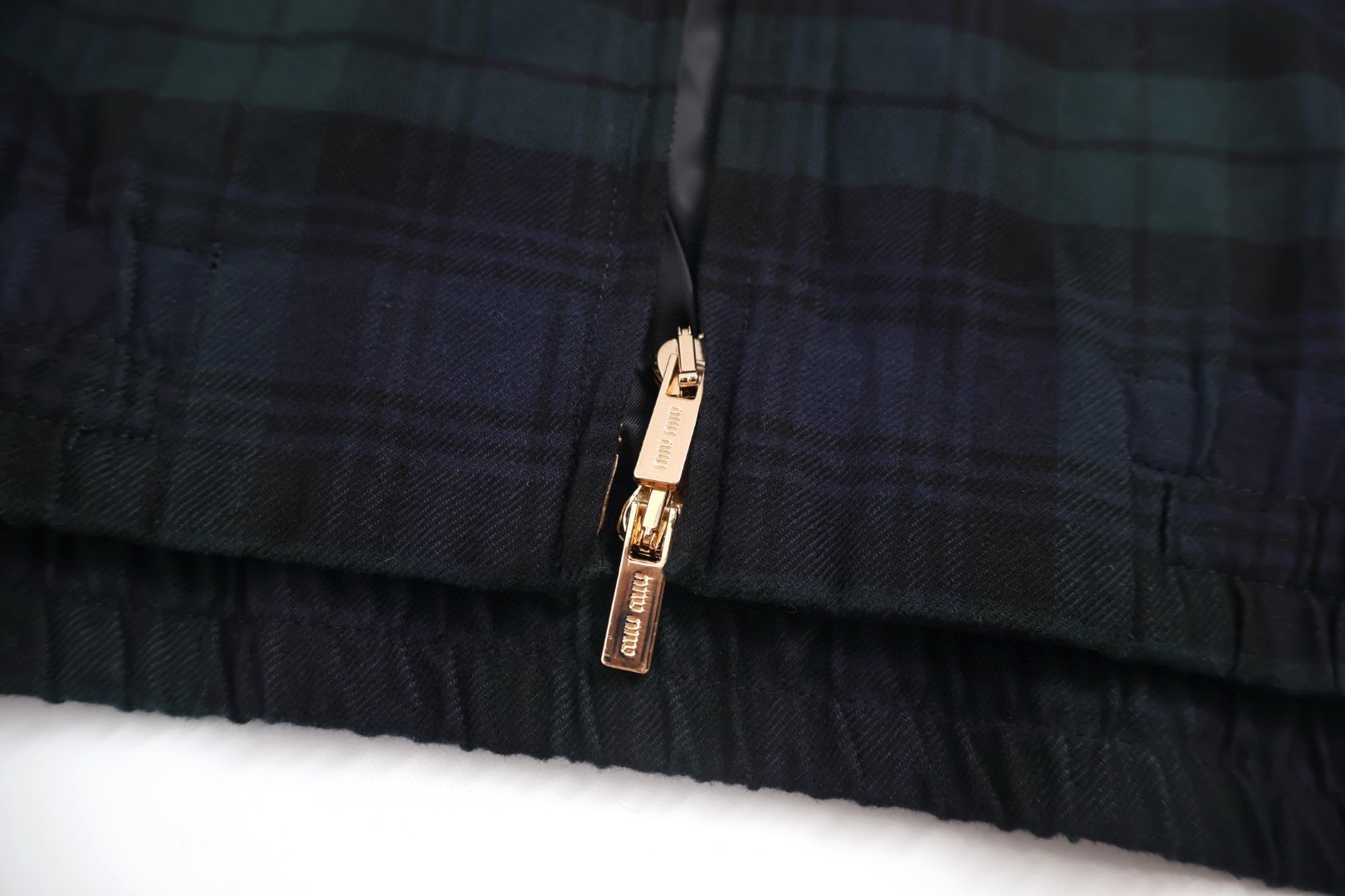 MIU MIU 缪缪 羊毛条纹格子拉链外套 夹克 长袖 C0 ML943-16DO-F0008-S-232