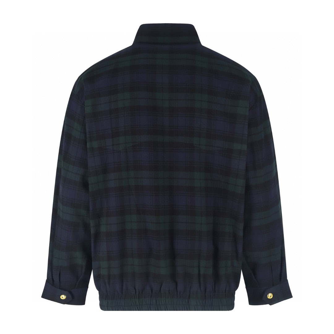 MIU MIU 缪缪 羊毛条纹格子拉链外套 夹克 长袖 C0 ML943-16DO-F0008-S-232