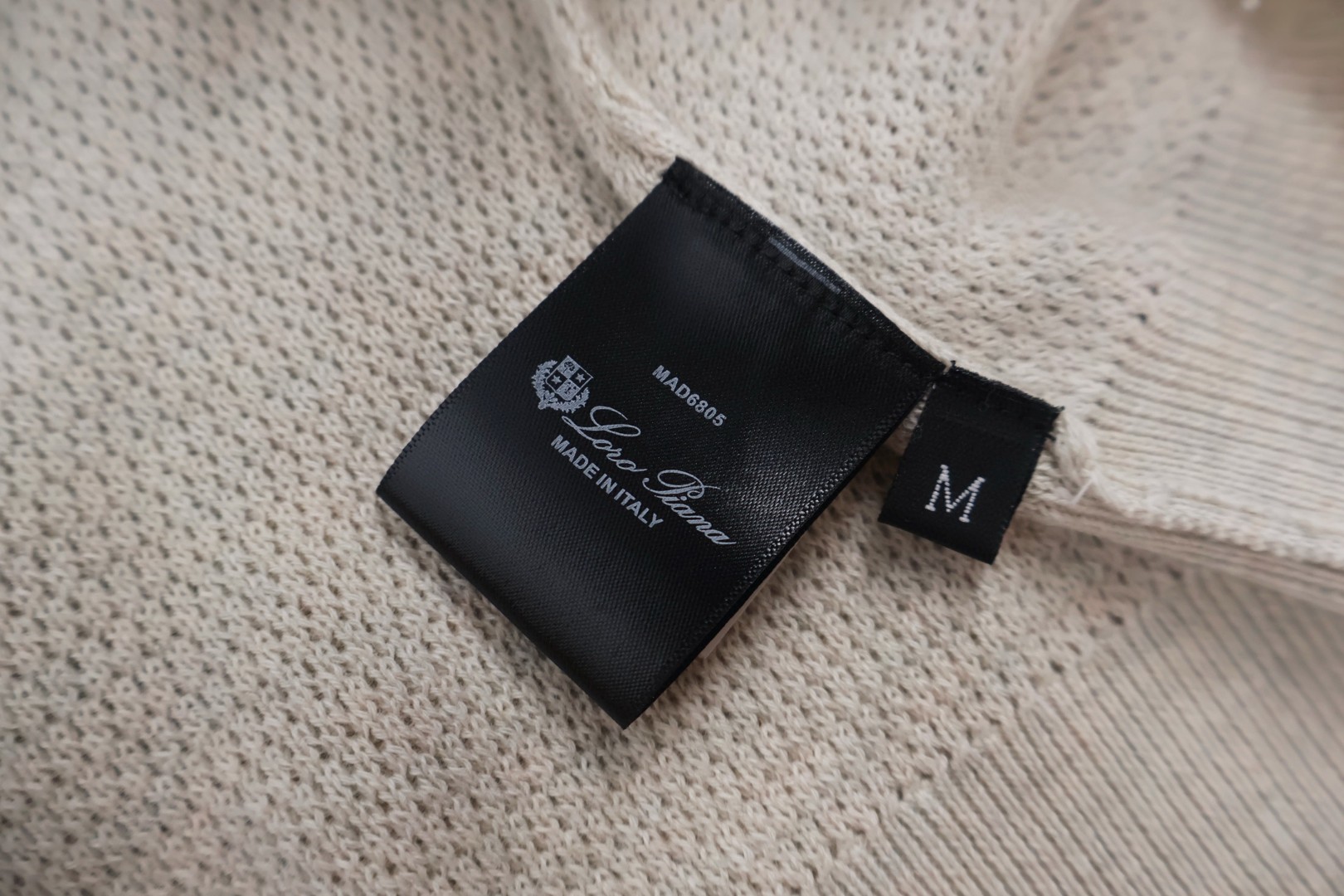 Loro Piana LP 针织亨利领毛衣 针织衫 长袖 卡其色 黑色 A5 FAO0613-D0C2