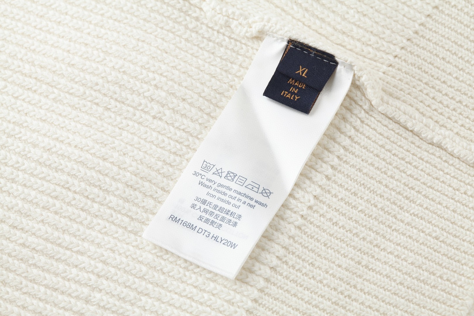 LOUIS VUITTON 路易威登 刺绣标识毛衣 针织衫 长袖 白色 B0