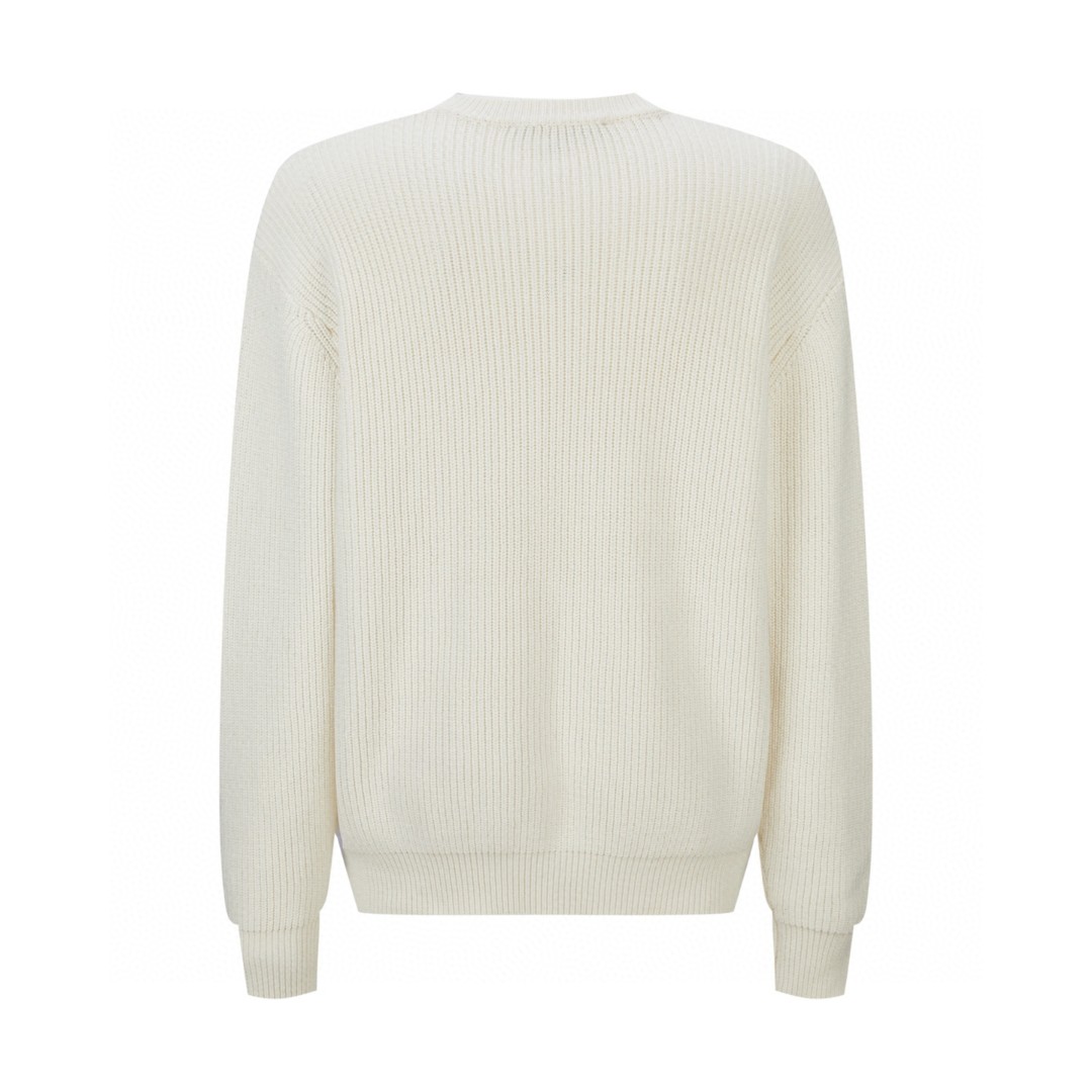 LOUIS VUITTON 路易威登 刺绣标识毛衣 针织衫 长袖 白色 B0