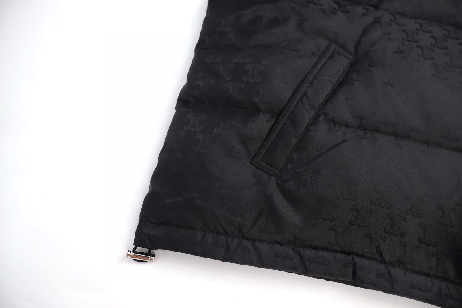 CELINE 赛琳 暗纹满印拉链立领羽绒服 外套 夹克 长袖 黑色 D0 2W31A795W-38NO