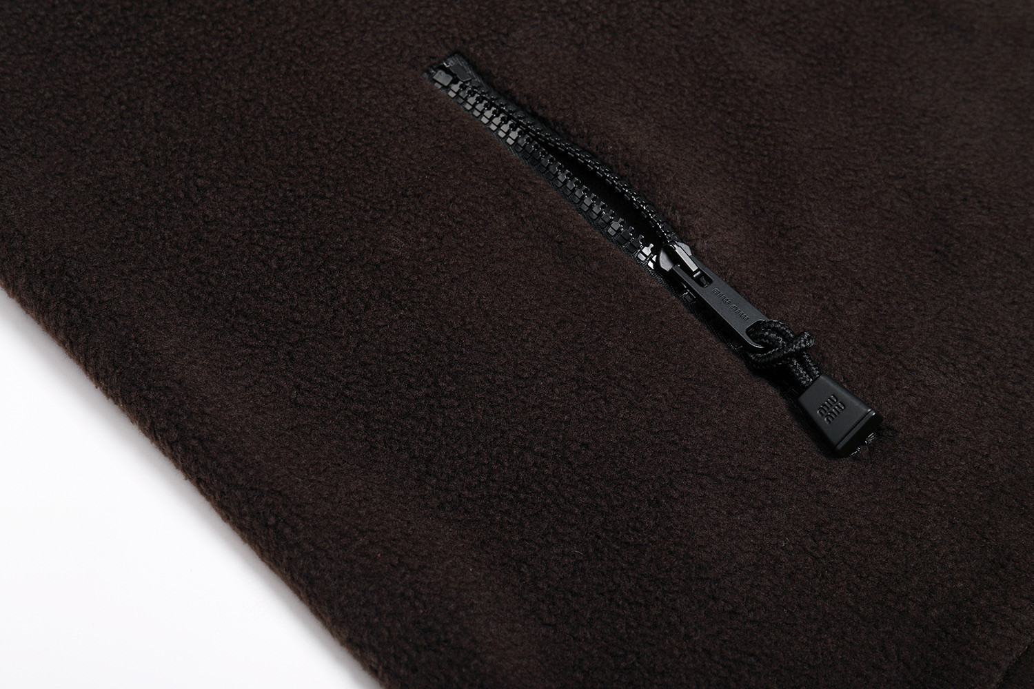 MIU MIU 缪缪 摇粒绒拉链立领夹克 外套 长袖 咖色 C0 MJL042-1732-F0192-S-OOO