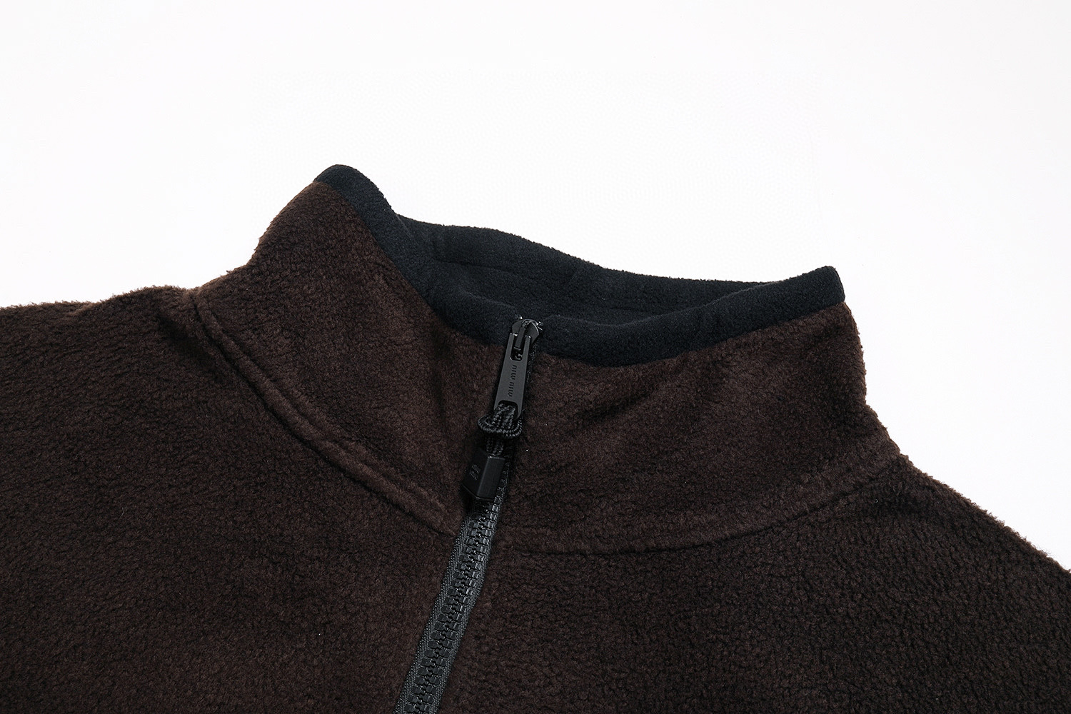 MIU MIU 缪缪 摇粒绒拉链立领夹克 外套 长袖 咖色 C0 MJL042-1732-F0192-S-OOO