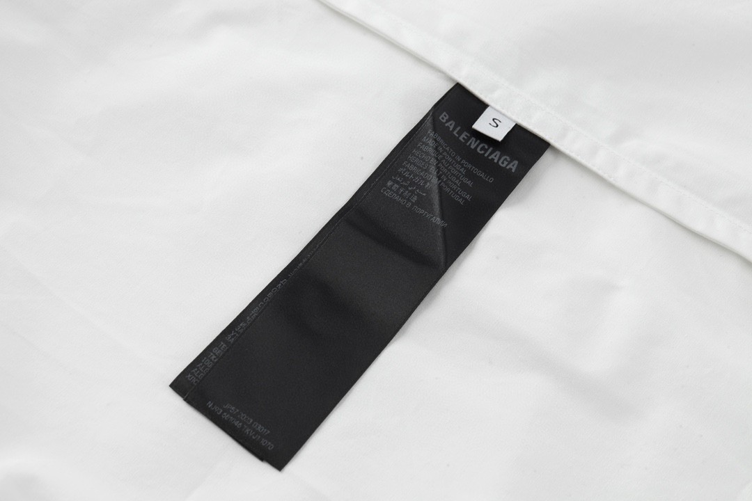 Balenciaga 巴黎世家 3B刺绣衬衫 外套 长袖 黑色 白色 A5 768770TNQ259000