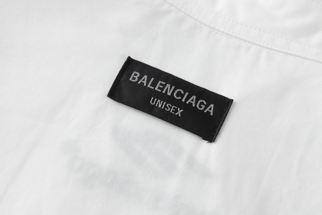 Balenciaga 巴黎世家 3B刺绣衬衫 外套 长袖 黑色 白色 A5 768770TNQ259000