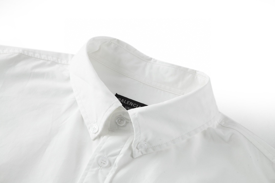 Balenciaga 巴黎世家 3B刺绣衬衫 外套 长袖 黑色 白色 A5 768770TNQ259000