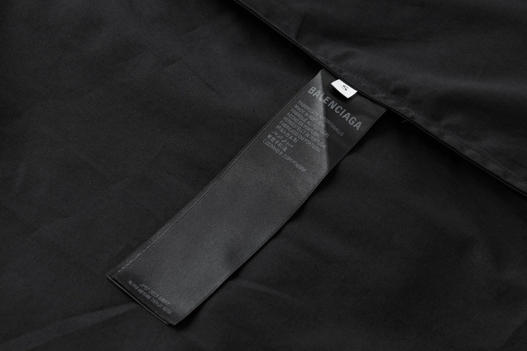 Balenciaga 巴黎世家 3B刺绣衬衫 外套 长袖 黑色 白色 A5 768770TNQ259000