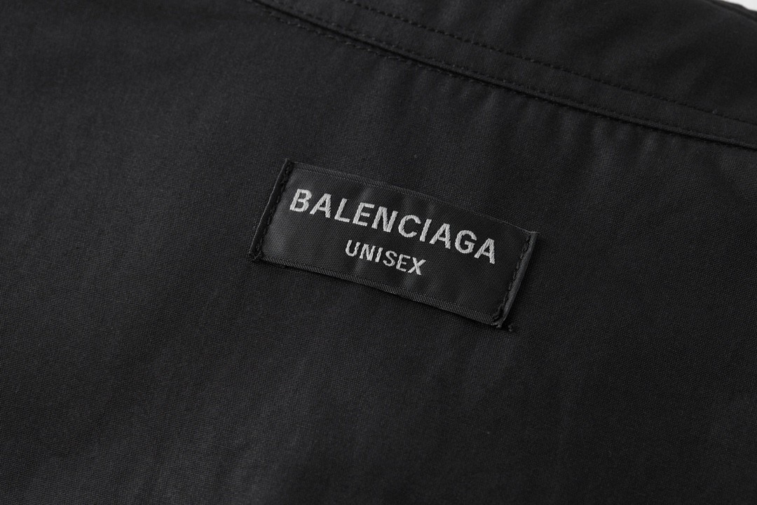 Balenciaga 巴黎世家 3B刺绣衬衫 外套 长袖 黑色 白色 A5 768770TNQ259000