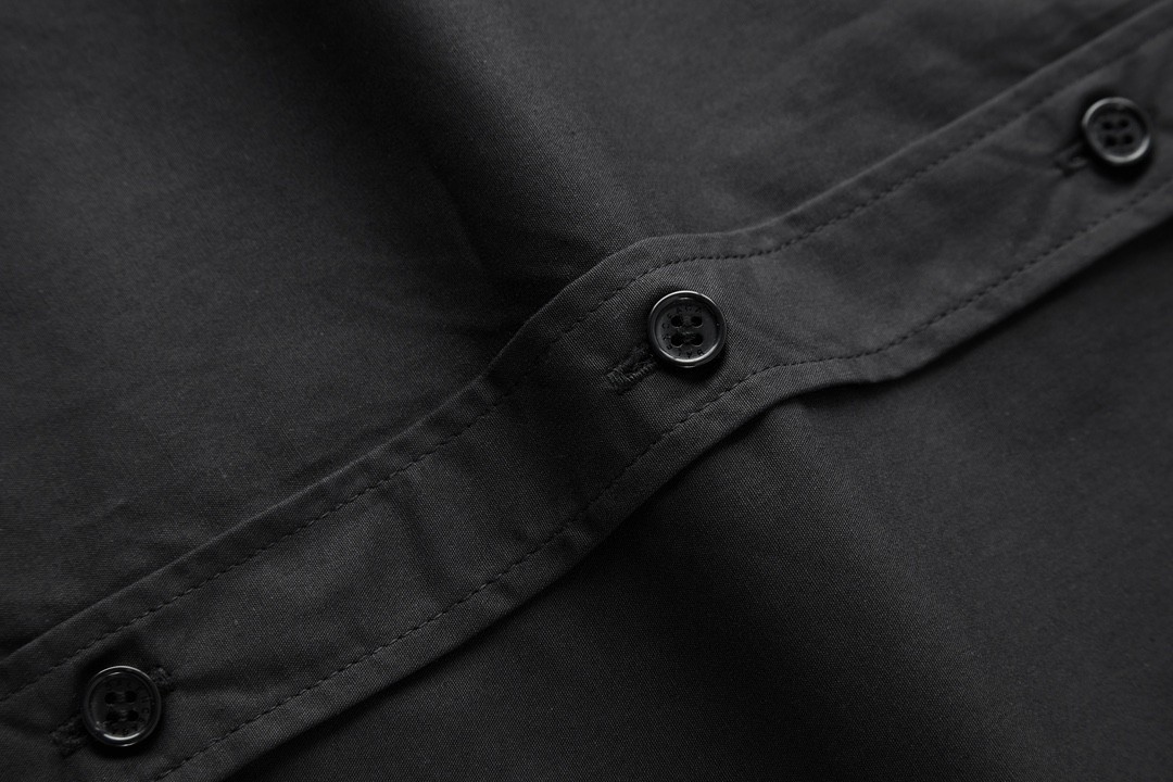 Balenciaga 巴黎世家 3B刺绣衬衫 外套 长袖 黑色 白色 A5 768770TNQ259000