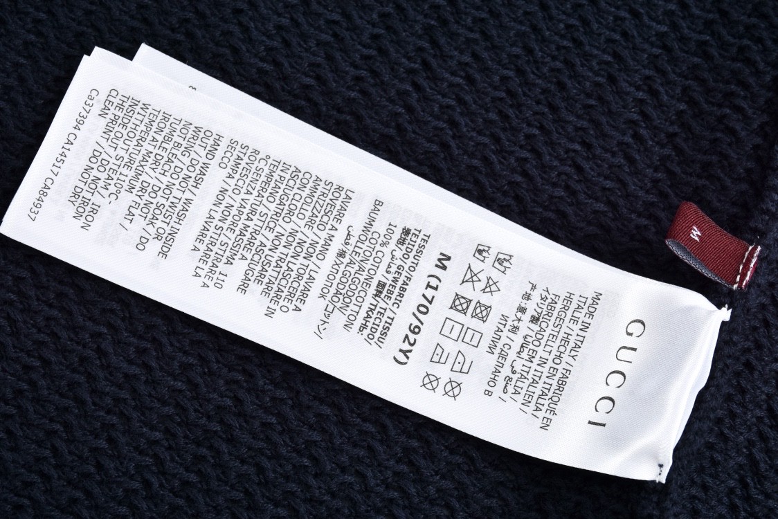 GUCCl 古驰 小字母提花V领开衫 毛衣 外套 长袖 海军蓝 白色 B0 788009-XKD15-4345