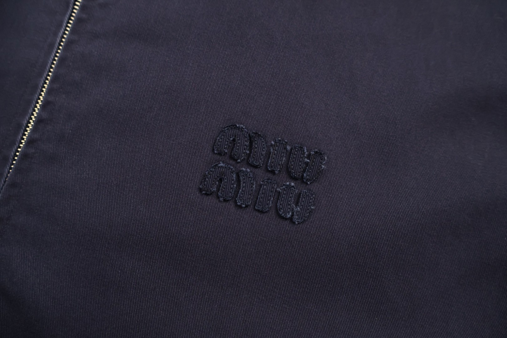 MIU MIU 缪缪 徽标贴布刺绣牛仔外套 夹克 长袖 蓝色 C0 ML843-1350-F0008-S-231